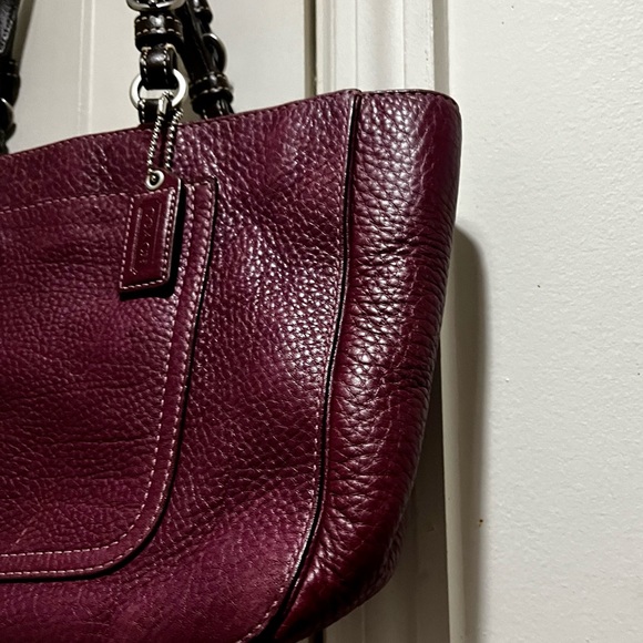 Coach Chelsea G0751-F10892 burgundy pebble grain leather bag - Picture 10 of 15